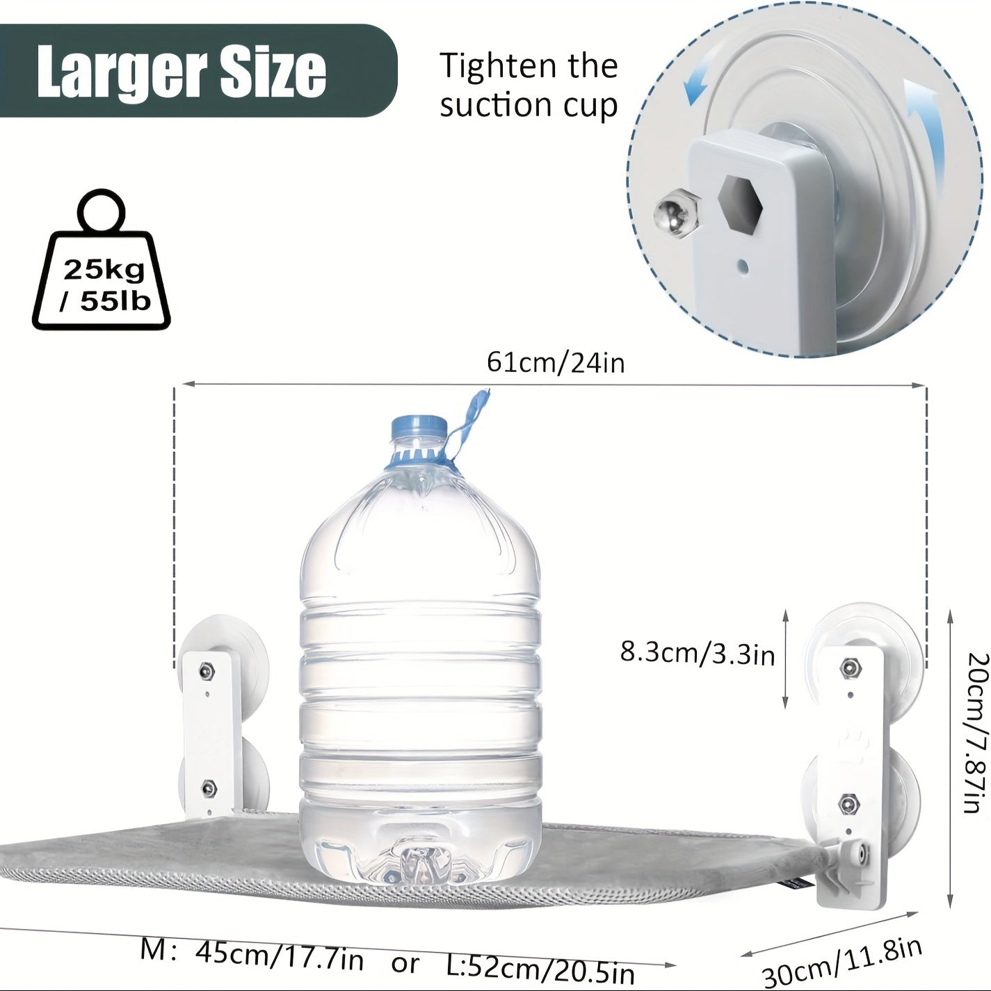 Foldable Cat Window Perch Hammock with Steel Frame Suction Cups Reversible Indoor Sunbathing Bed