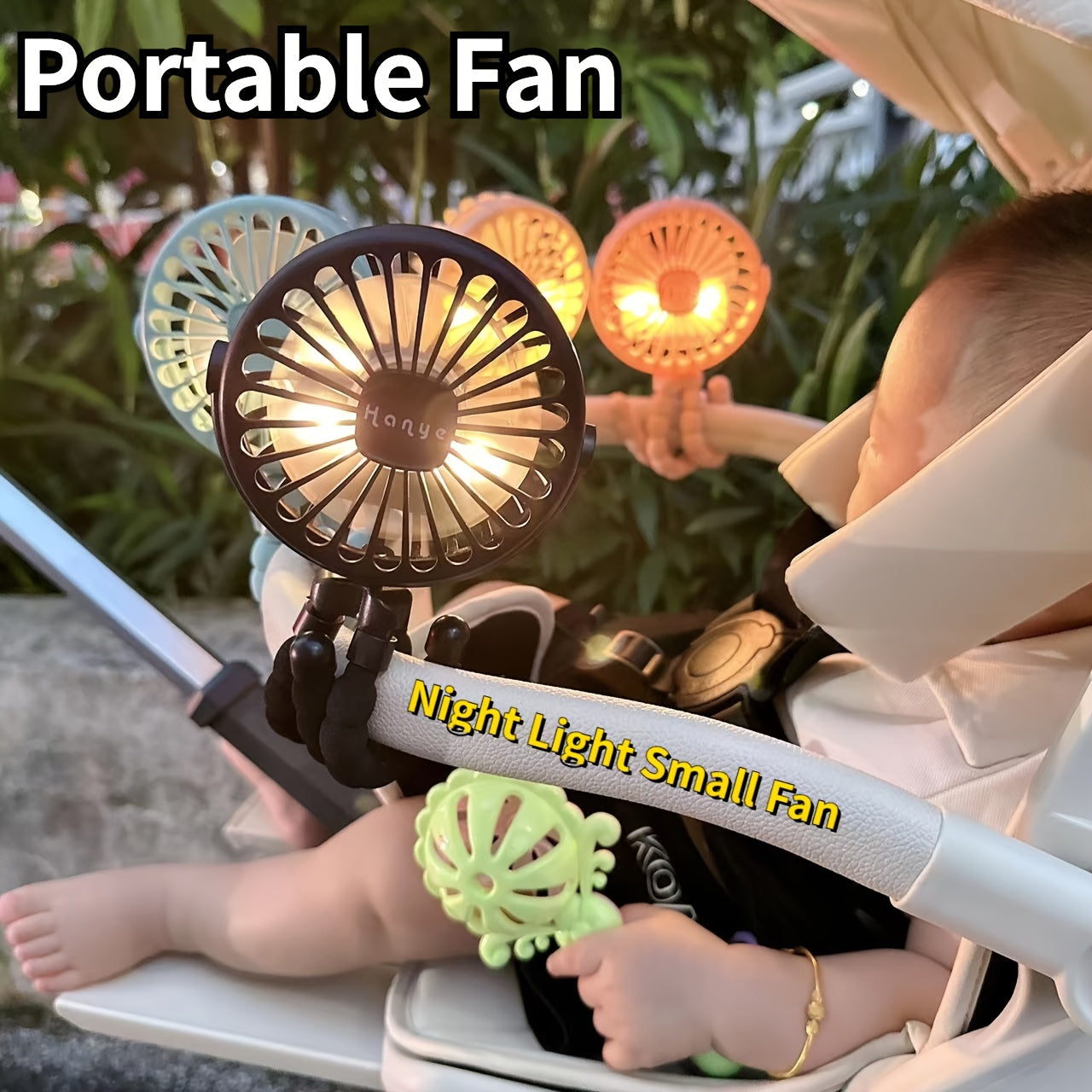 Portable Hand Fan with Rechargeable Battery Multi-Mode Quiet Personal Cooling for RVs and Vehicles