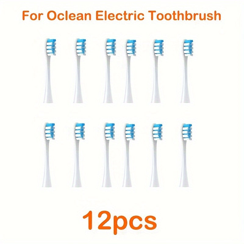 Elektr tish cho'tkalar uchun 12 dona yumshoq DuPont bristle almashtirish tish cho'tkasi boshliqlar