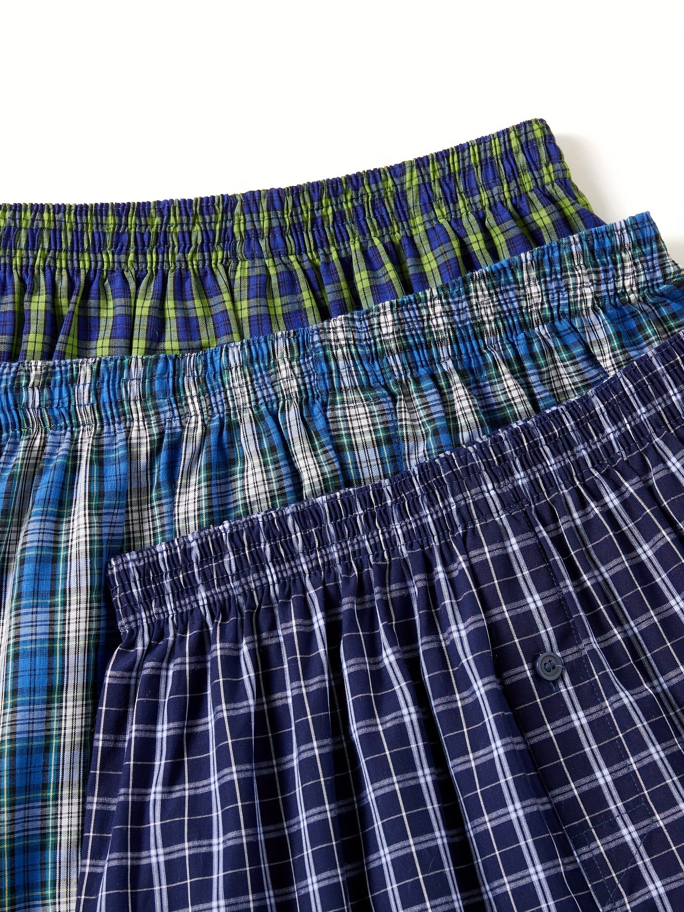 Men's Cotton Boxer Shorts Set 5 Pack Oversized Loose Fit Striped Plus Size