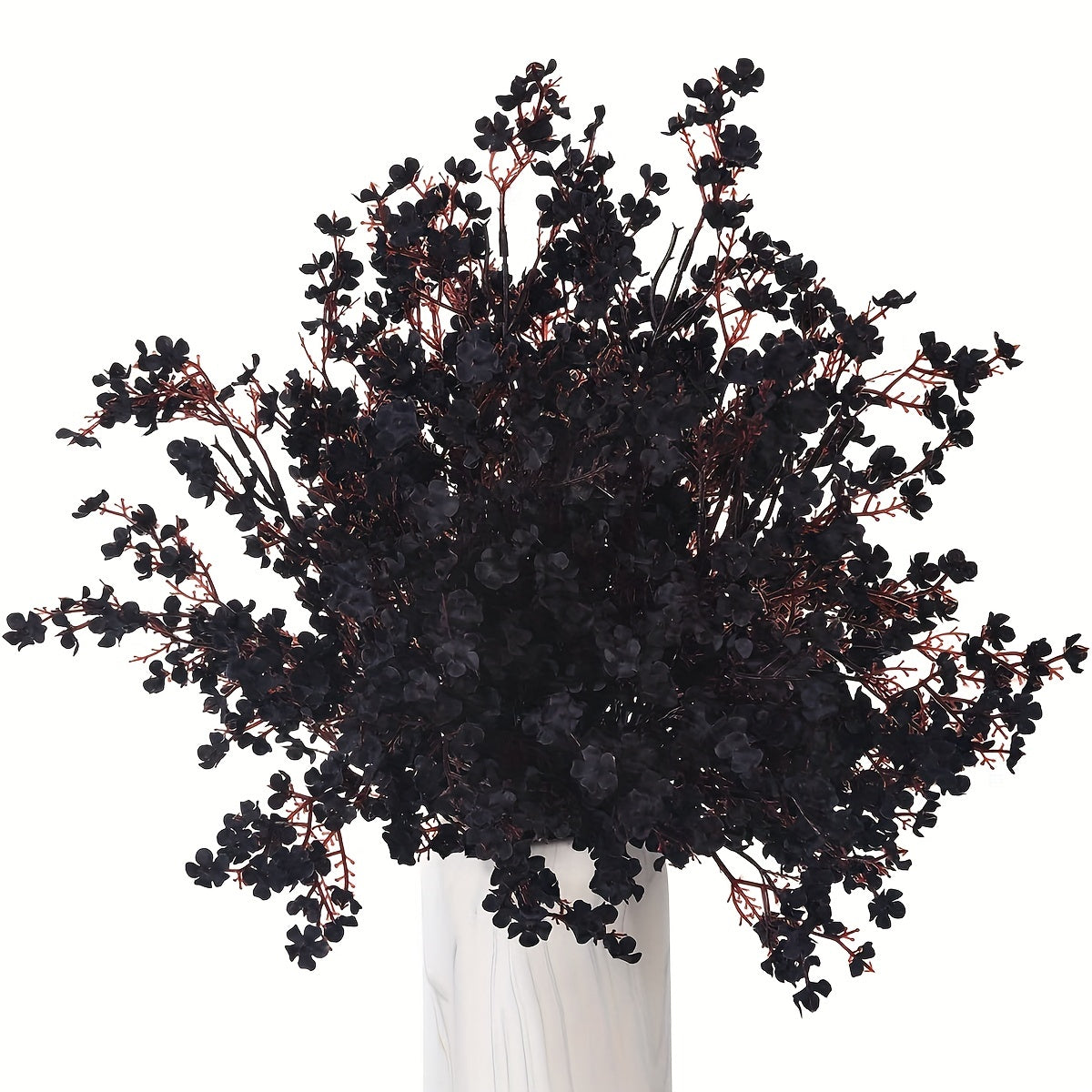 Artificial Green Flowers Set of 3 Realistic Imitation Single Stem for Home Wedding Decor