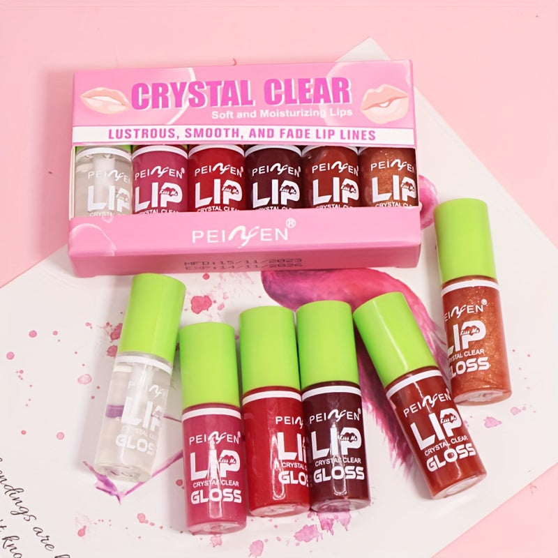 Women Lip Oil Set Moisturizing Wrinkle Care Plant Squalane 6Pcs