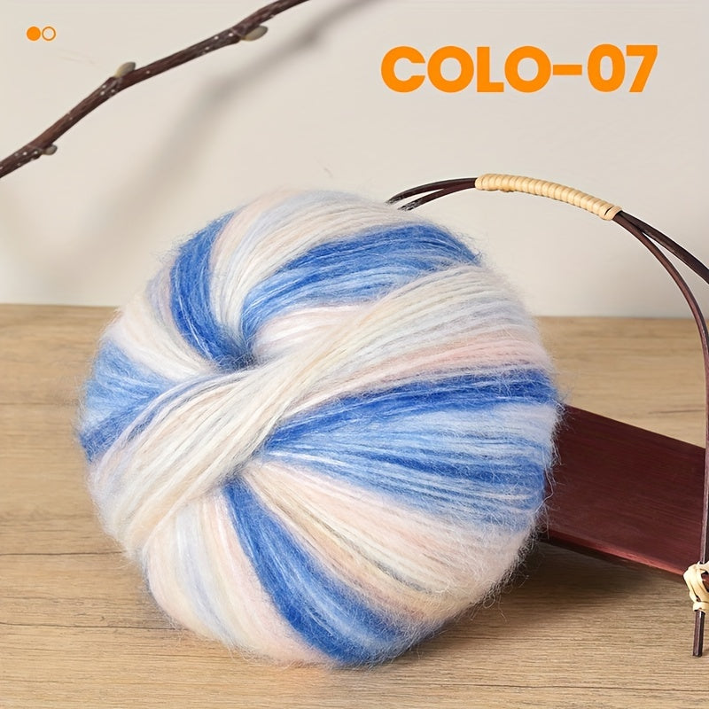 Gradient Wool Yarn 2 Bundles 100g 350m Multicolor Horse Sea for Knitting Scarves Hats