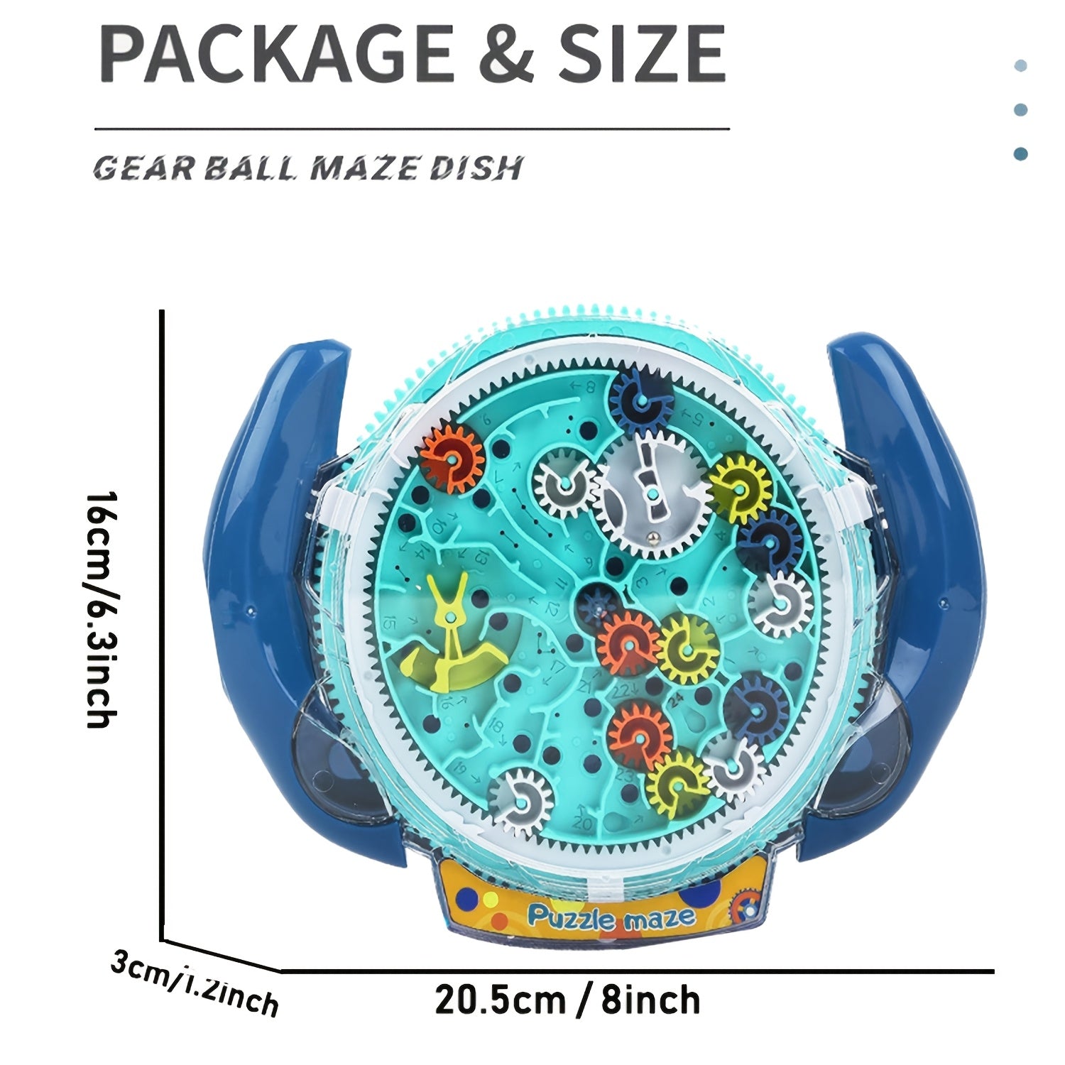 Colorful 3D Gear Maze Puzzle for Kids Educational Toy with Multiple Gears and Traps