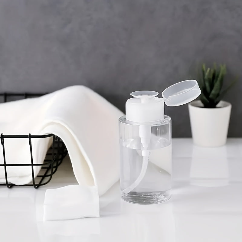 Tirnoq bo'yog'i va makiyajni olib tashlash uchun plastik nasosli shisha - elektr energiyasi talab qilinmaydi.