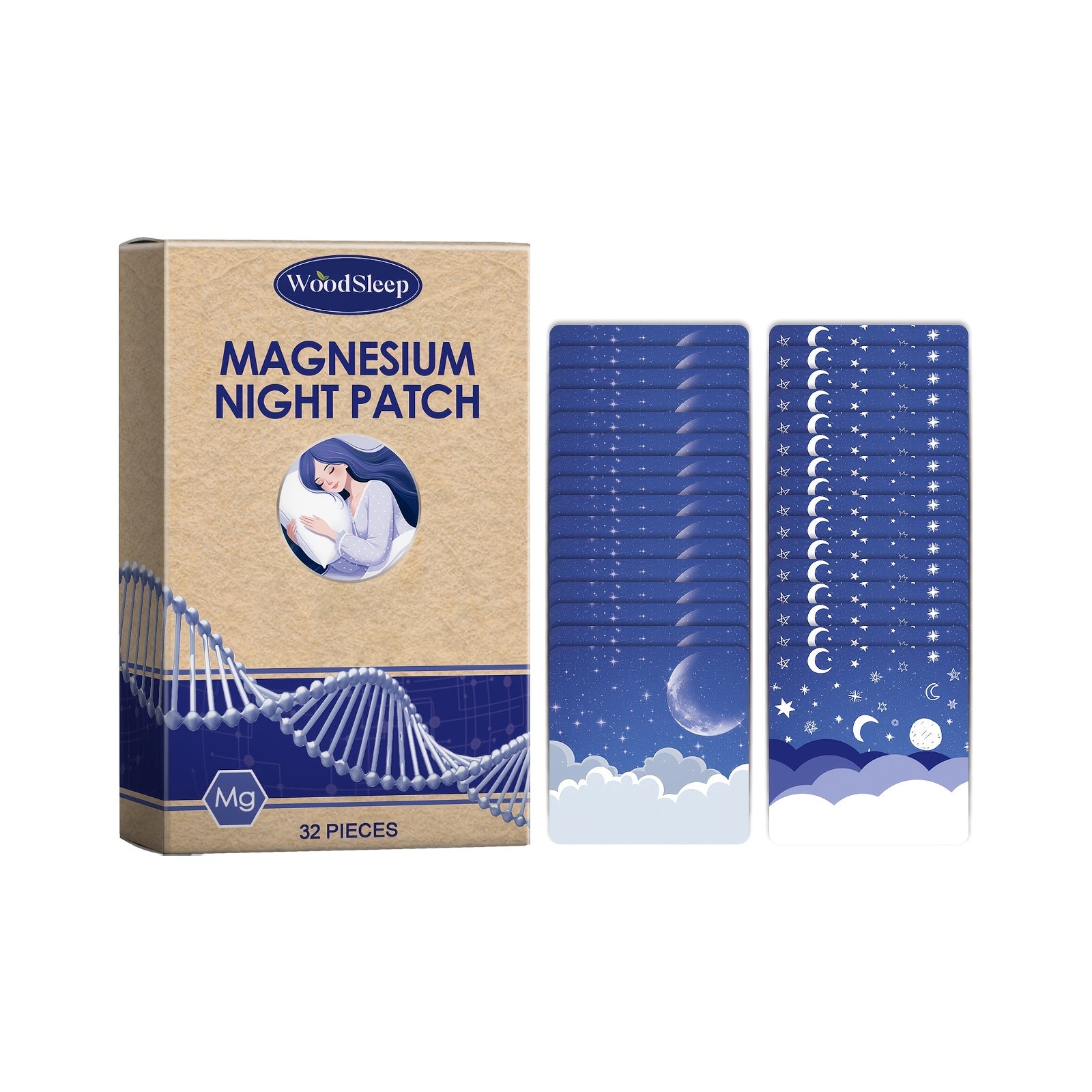 Magnesium Night Patch with Lavender Extract for All Skin Types 32 Pack