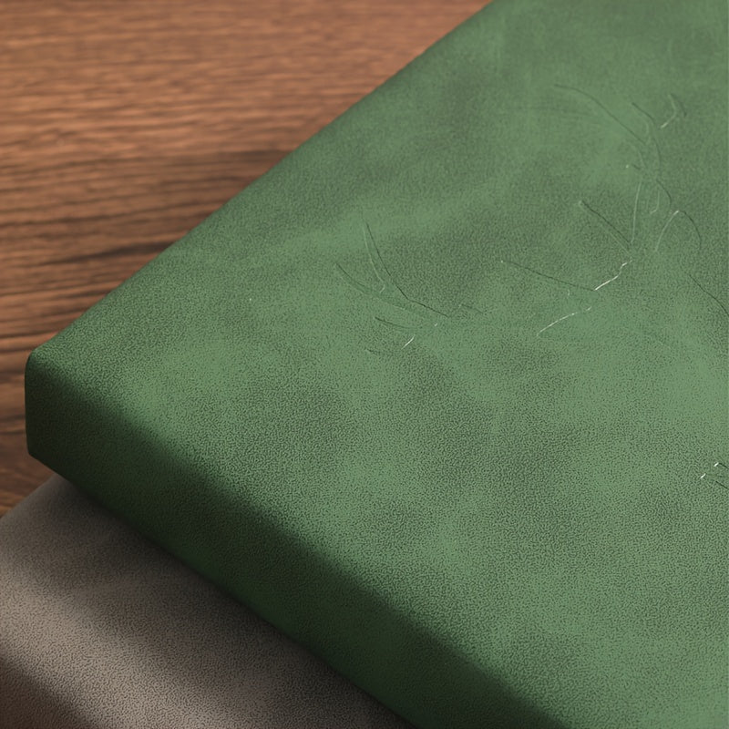 Cuaderno de cuero sintético vintage tamaño A5 con fecha, tapa blanda para negocios y universidad