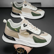 Plus-Size Mesh Sneakers with Thick Sole and Lace-Up Design for All Seasons