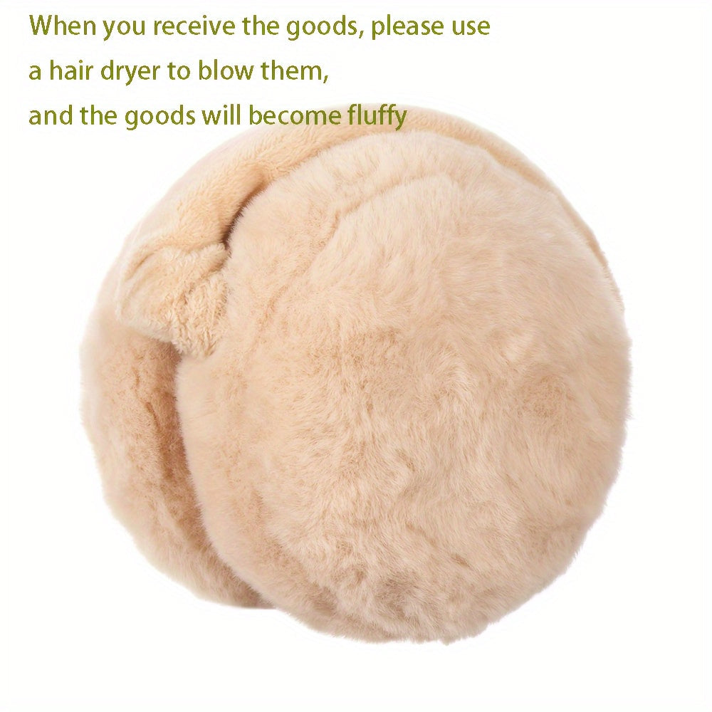 Unisex Foldable Solid Color Earmuffs Warm Plush Coldproof Winter Outdoor Gear