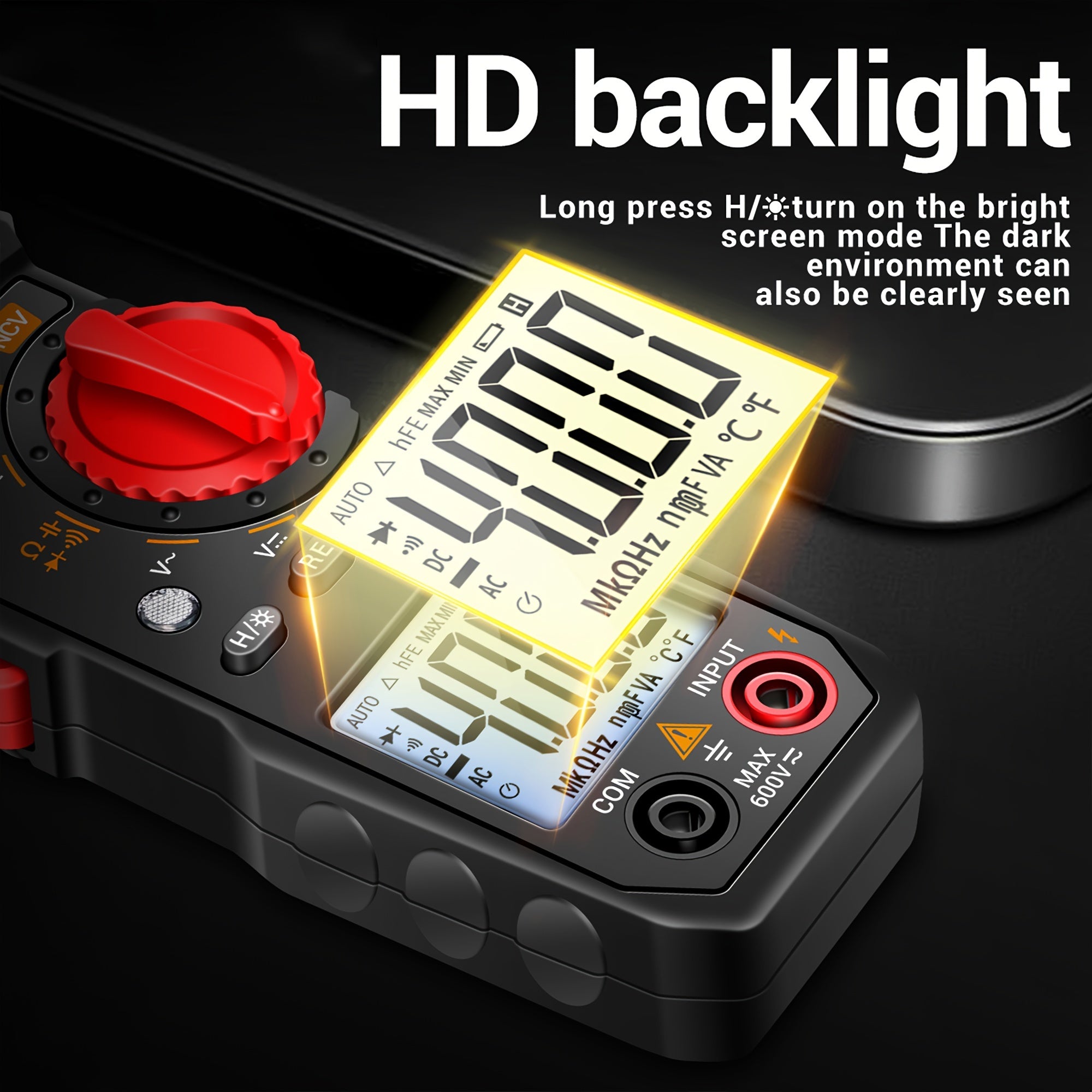 Kit avanzado de multímetro con pinza, bolígrafo de inducción y zumbador para pruebas de corriente, voltaje, resistencia y continuidad