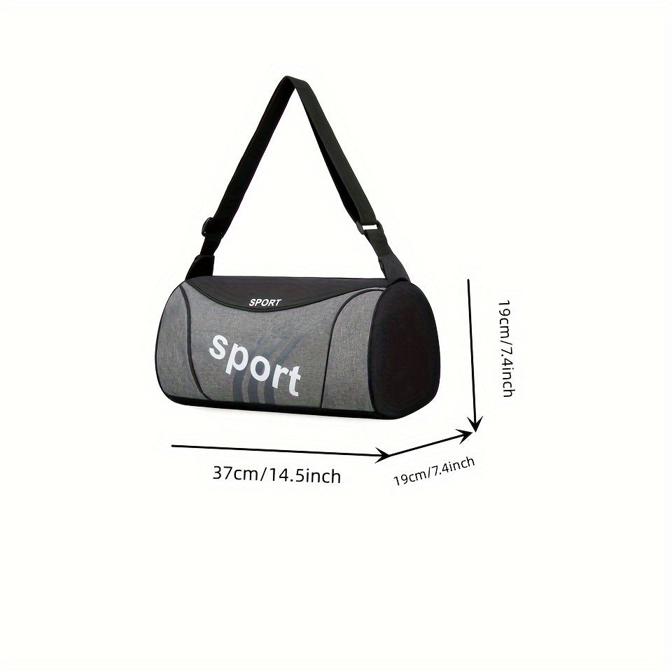 Nylon Travel Duffle Bag with Adjustable Strap for Sports and Activities in Light Blue Gray Red Black