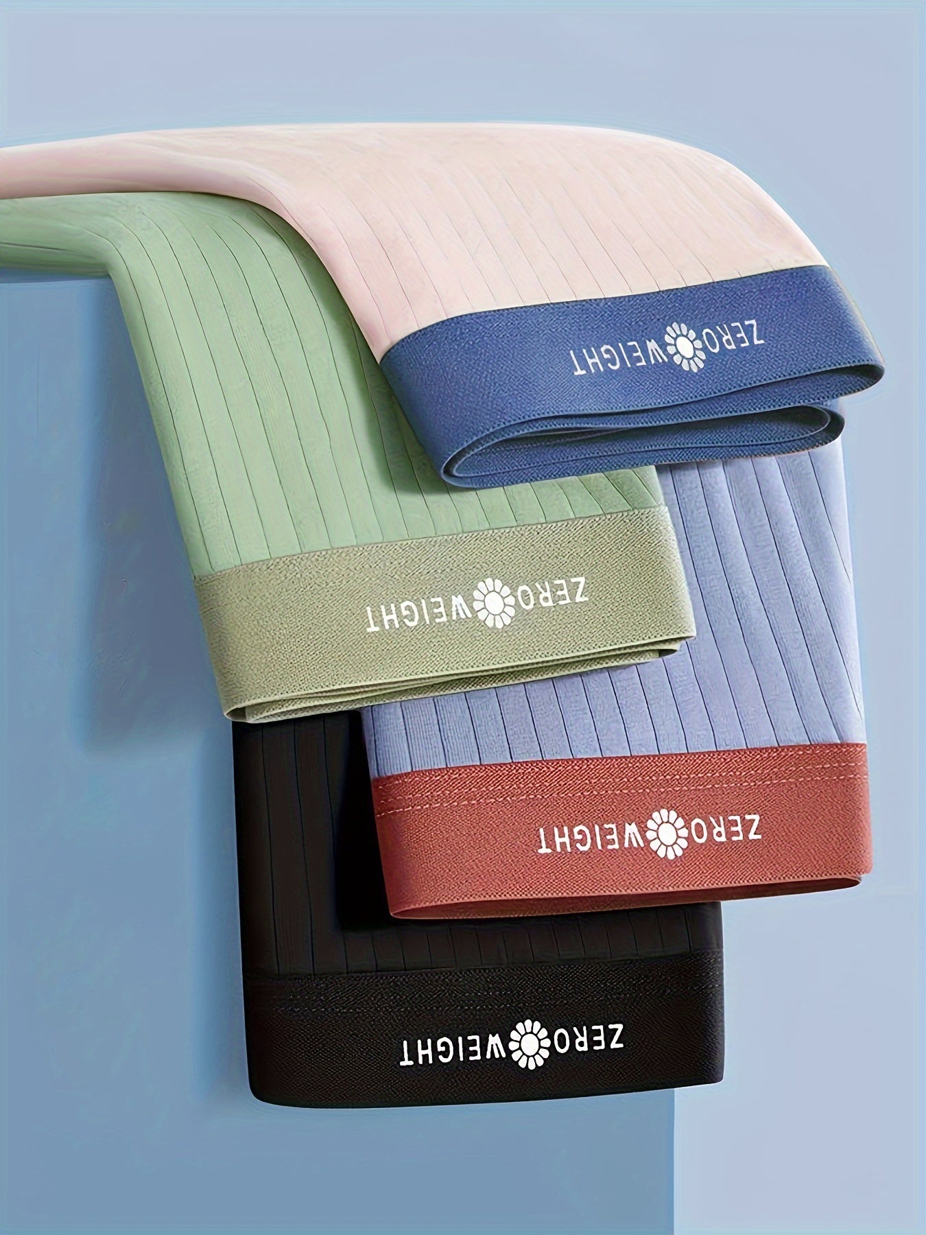 Men's Cotton Boxer Briefs Set of 4 Breathable Soft Stretch Solid Color Underwear