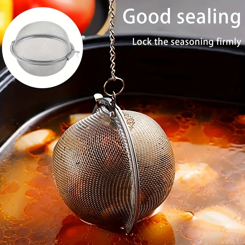 Stainless Steel Tea Ball Strainer Set with Mesh Infuser for Loose Tea and Spices