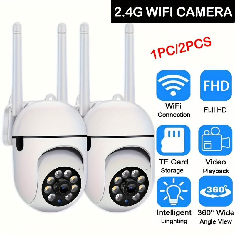Indoor WiFi Security Camera with 355 Degree Pan Night Vision Remote Access