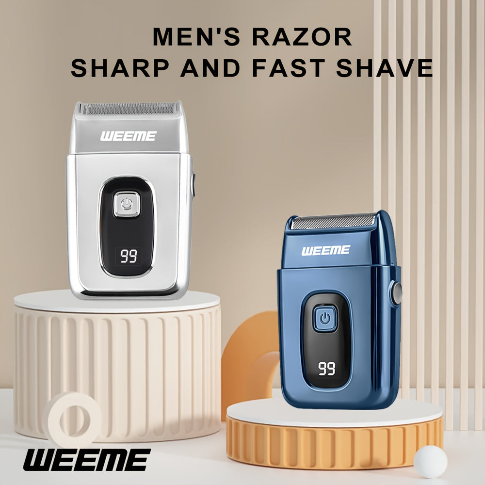 Electric Razor for Men USB Rechargeable LED Display Quick Charge 60+ Min Battery