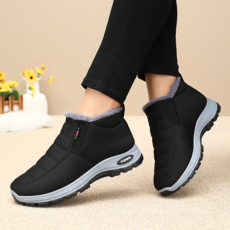 Women's Fluffy Warm Winter Boots with Thick Sole Anti-Slip Style