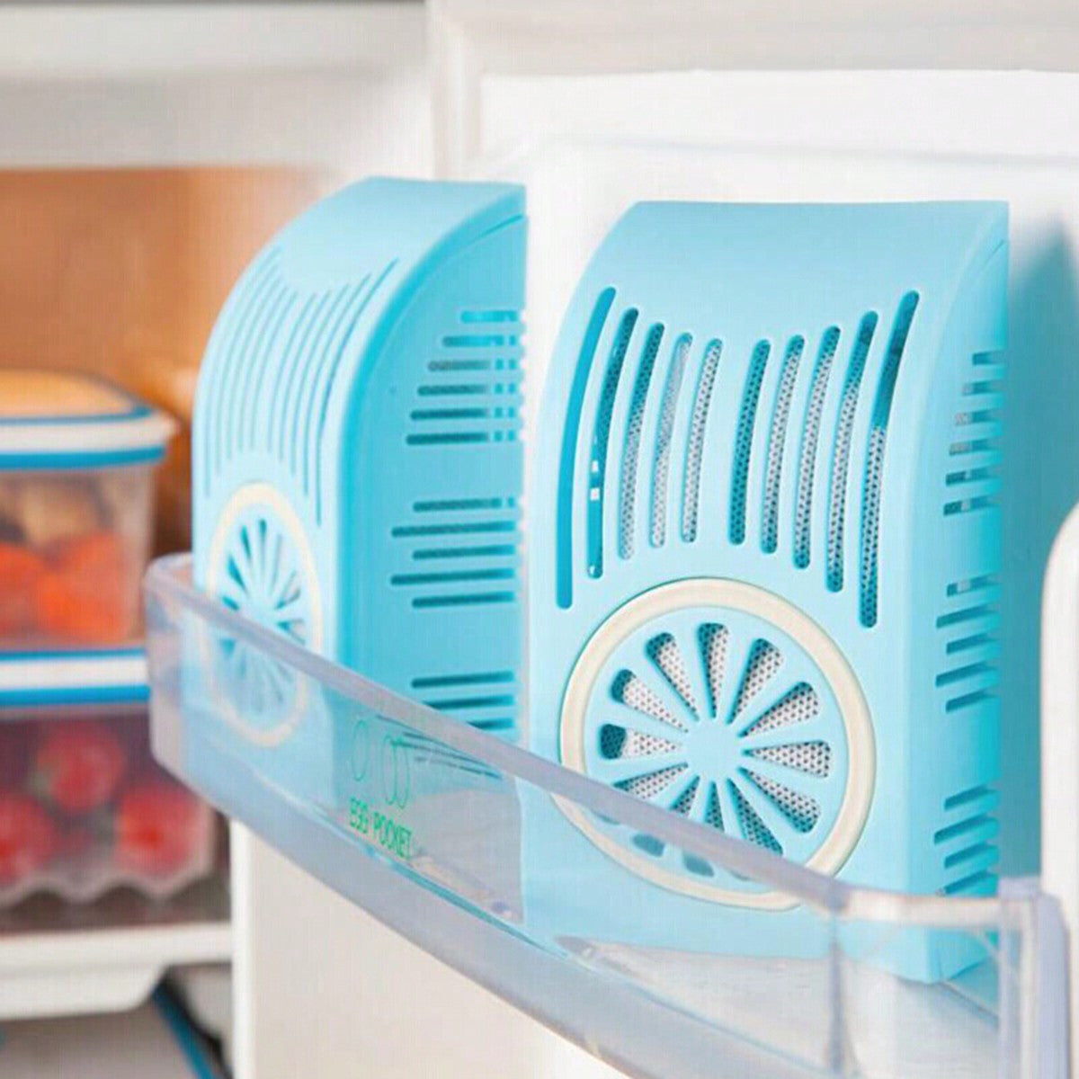 Caja de desodorante de carbón activado para refrigerador, PVC, eliminador de olores, sin batería