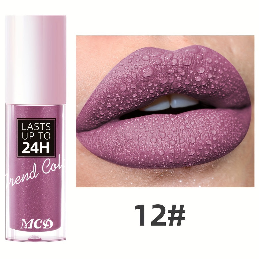 Long-Lasting Matte Lip Gloss for Women 24Hr Wear Non-Stick Moisturizing