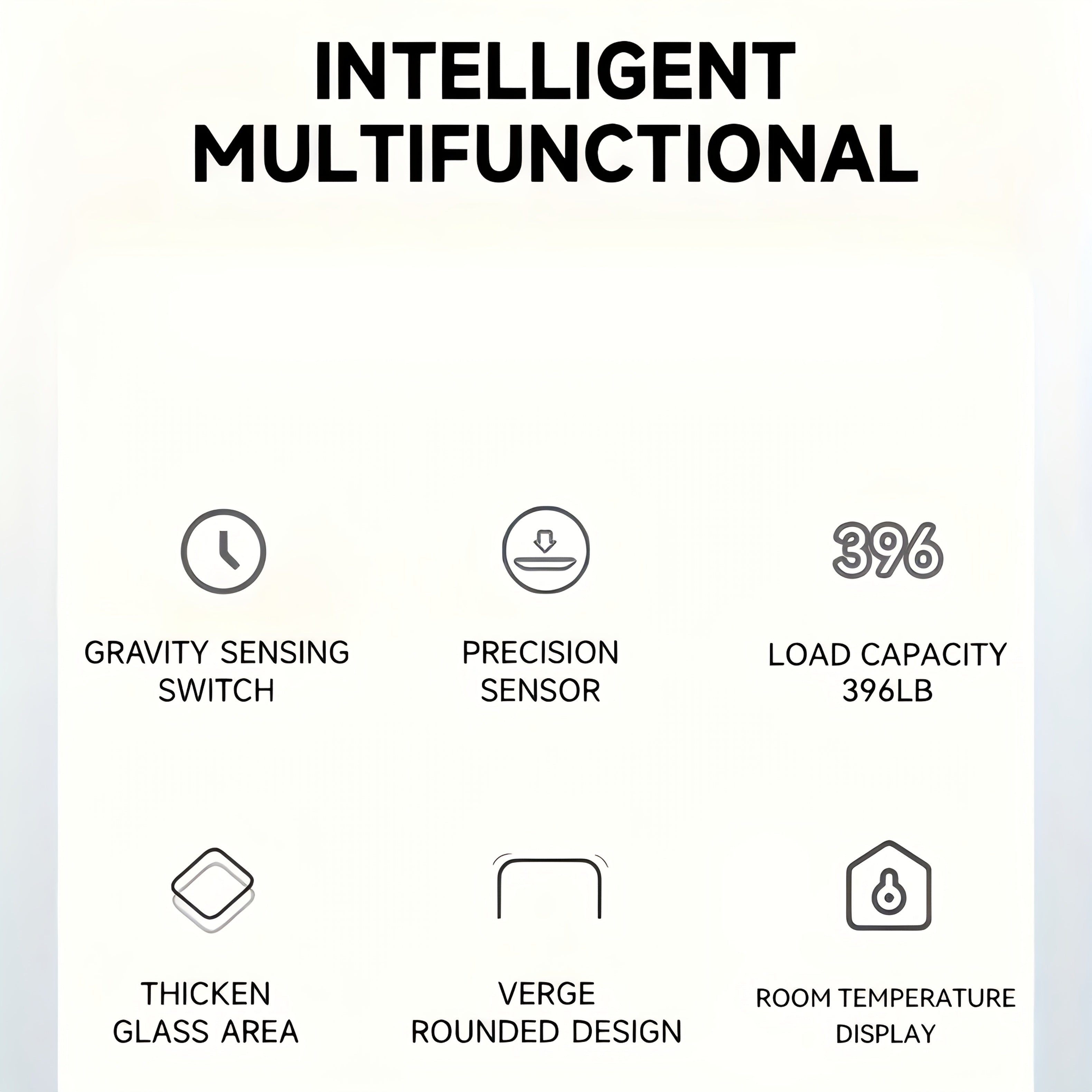 Compact electronic scale for home use with wide platform large capacity and backlit LCD display up to 176.9 KG