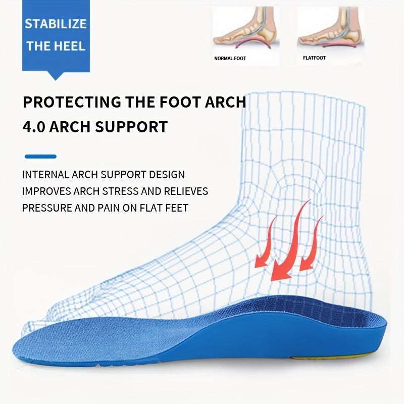 Unisex Sports Insoles, Shock-Absorbing Arch Support Cushioned Pads