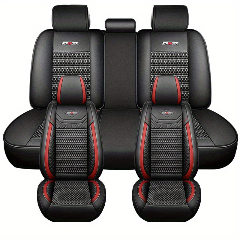 Fundas de asiento de coche transpirables para todas las estaciones, duraderas, para cinco asientos, universales, cojines
