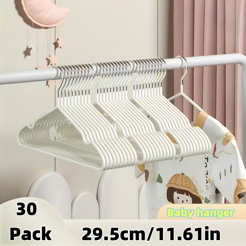 Baby Clothes Hangers Set of 20-30 Durable Anti-Slip Storage Racks for Closet Bathroom Bedroom