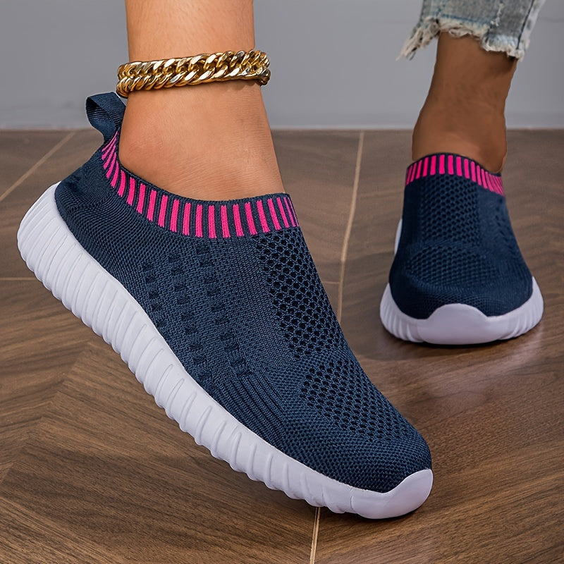 Women's Slip-On Breathable Low Top Sneakers for Gym Running and Walking