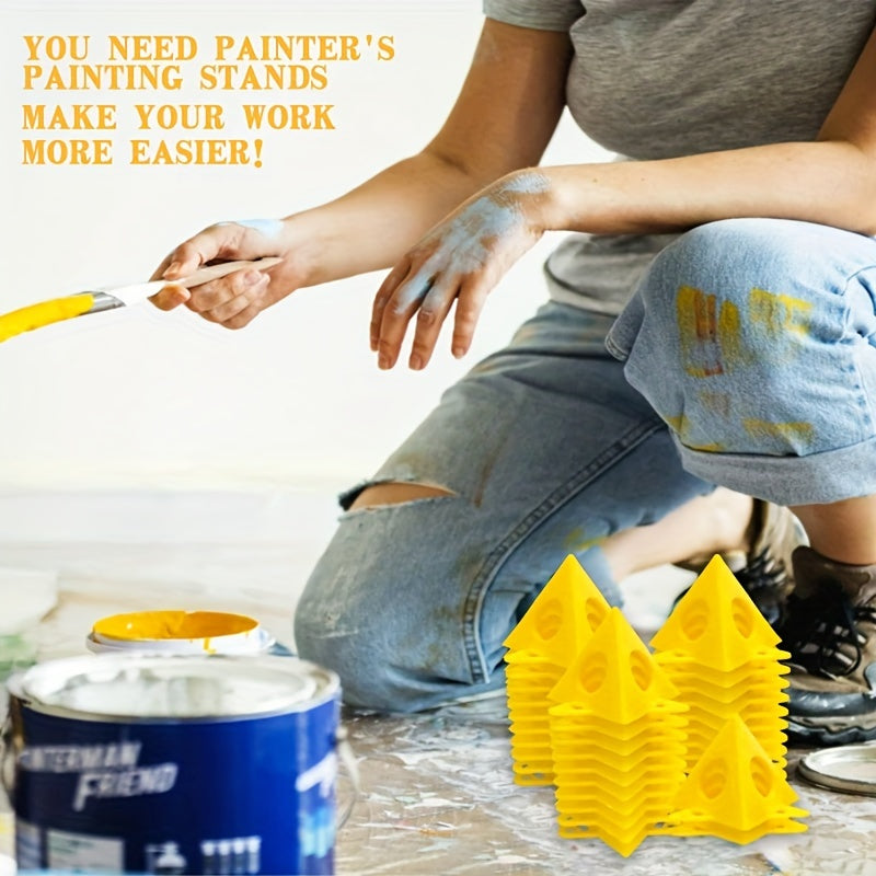 10pcs Mini Painting Stands Triangle Paint Pads Feet for Woodworking Carpentry