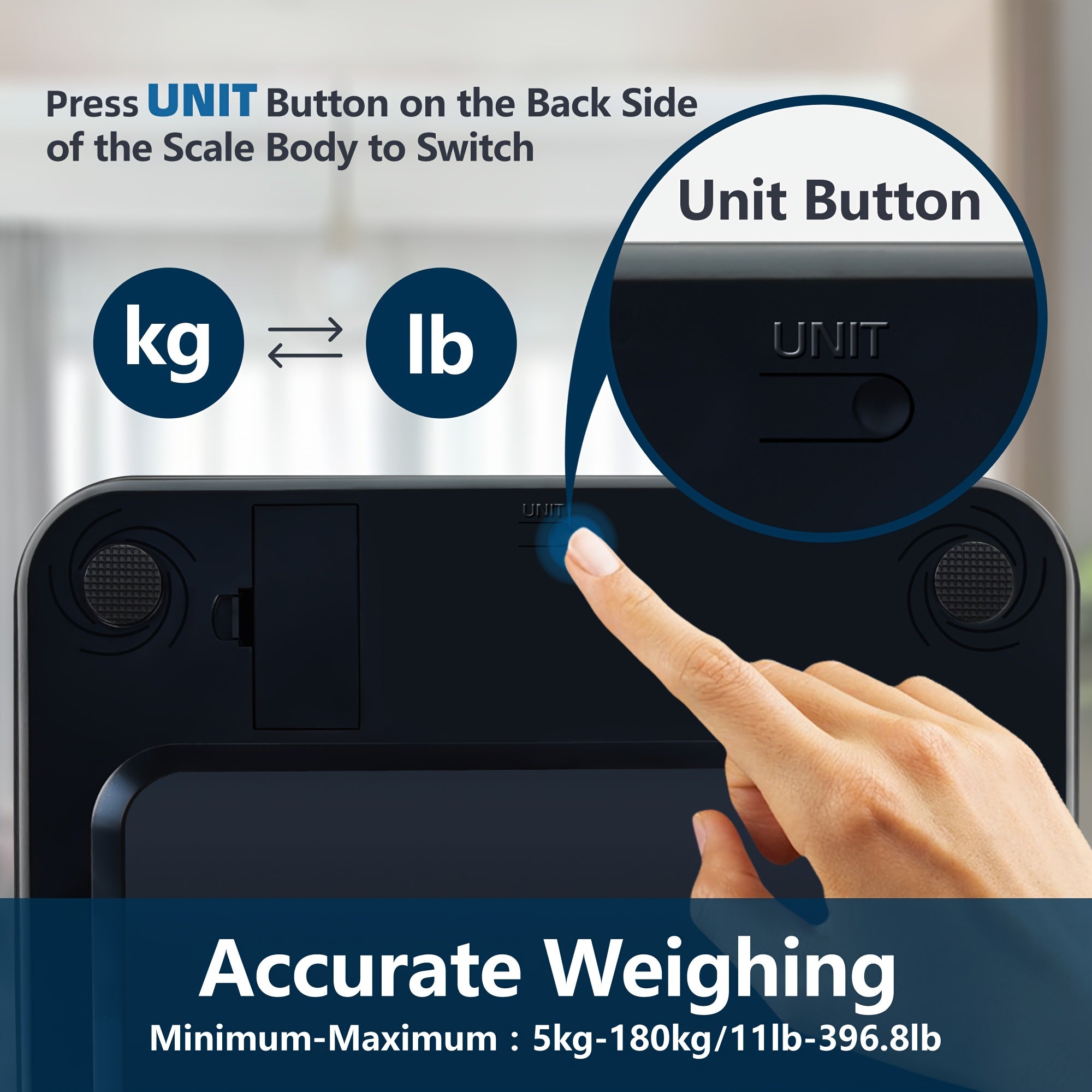 Body Fat Scale with App BMI Water BMR Max 180kg/400lb Battery Not Included