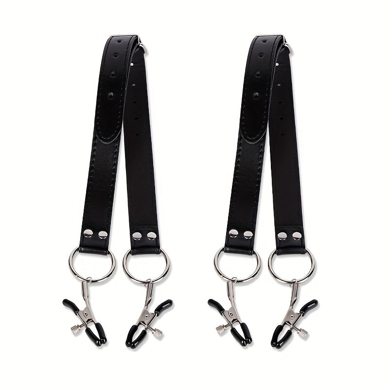 Adult Women Silicone Pussy Spreader Clamps Nipple Clamps Restraint Toys