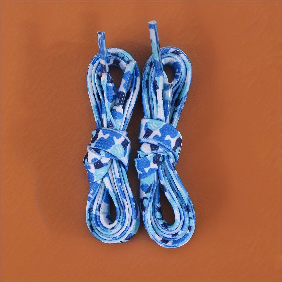 Unisex Camouflage Printed Shoelaces Durable Polyester for Sneakers and Canvas Shoes