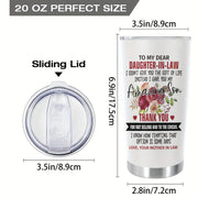 20oz zanglamaydigan po'lat sayohat mug'asi qiz do'st uchun kulgili bosma sovg'a, qaynotadan