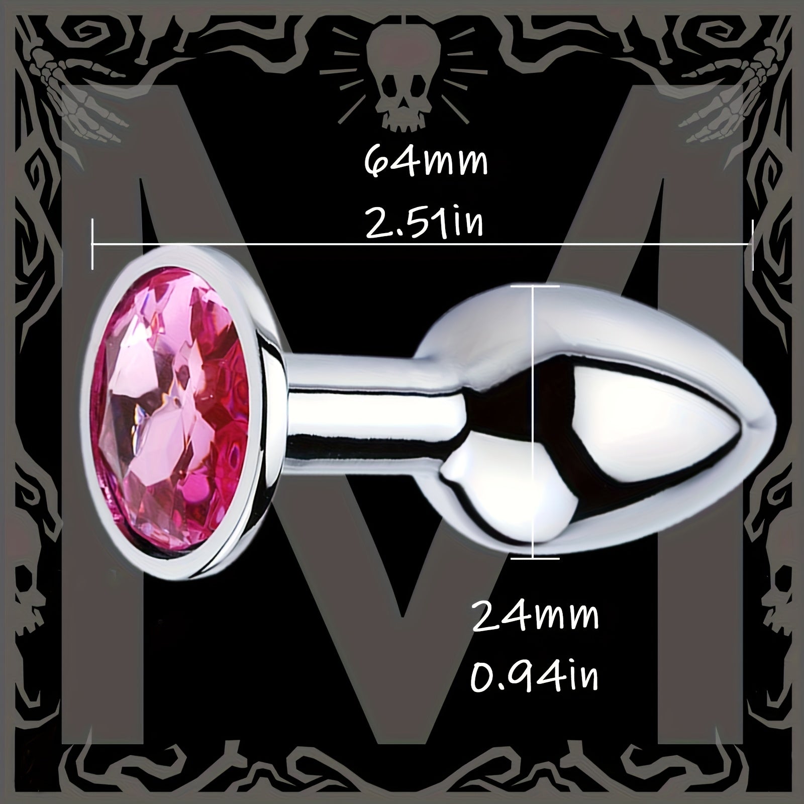 Adult Unisex Gold Synthetic Gemstone Anal Plug for Beginners, Butt Plug