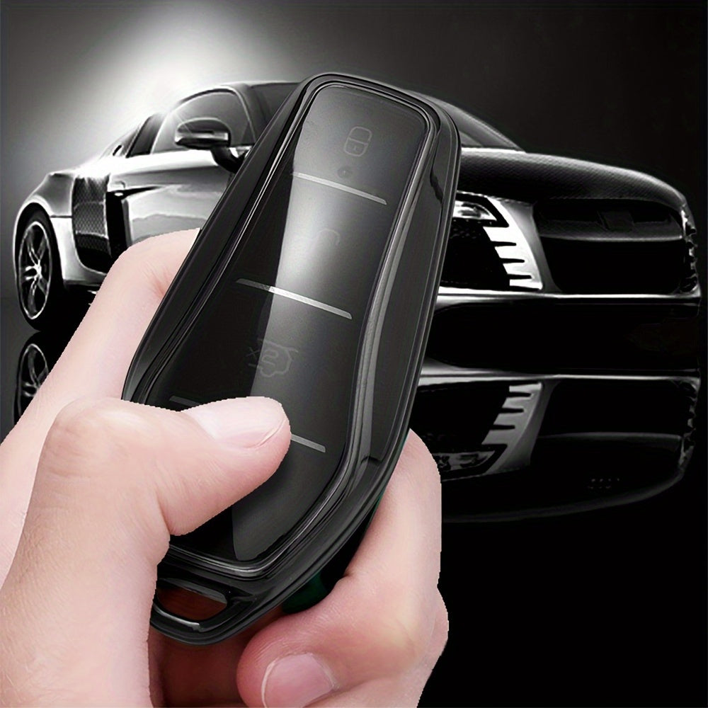Car Key Case TPU Cover for EV Remote Control 4 Buttons Protection