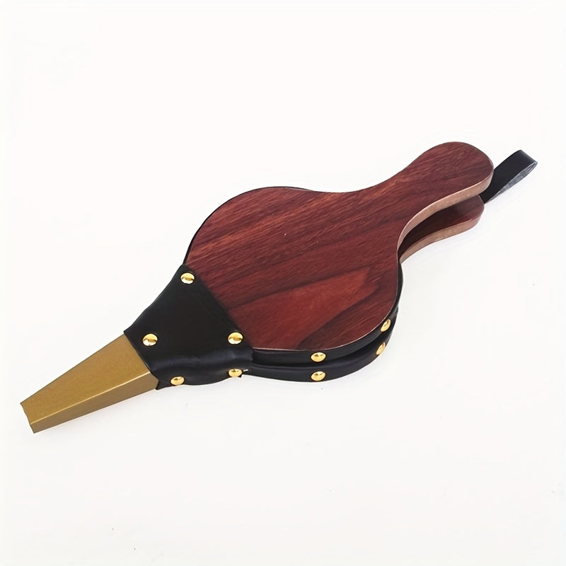 Handheld Bellows Duster for BBQs and Stoves, Faux Leather, Portable, Manual Operation