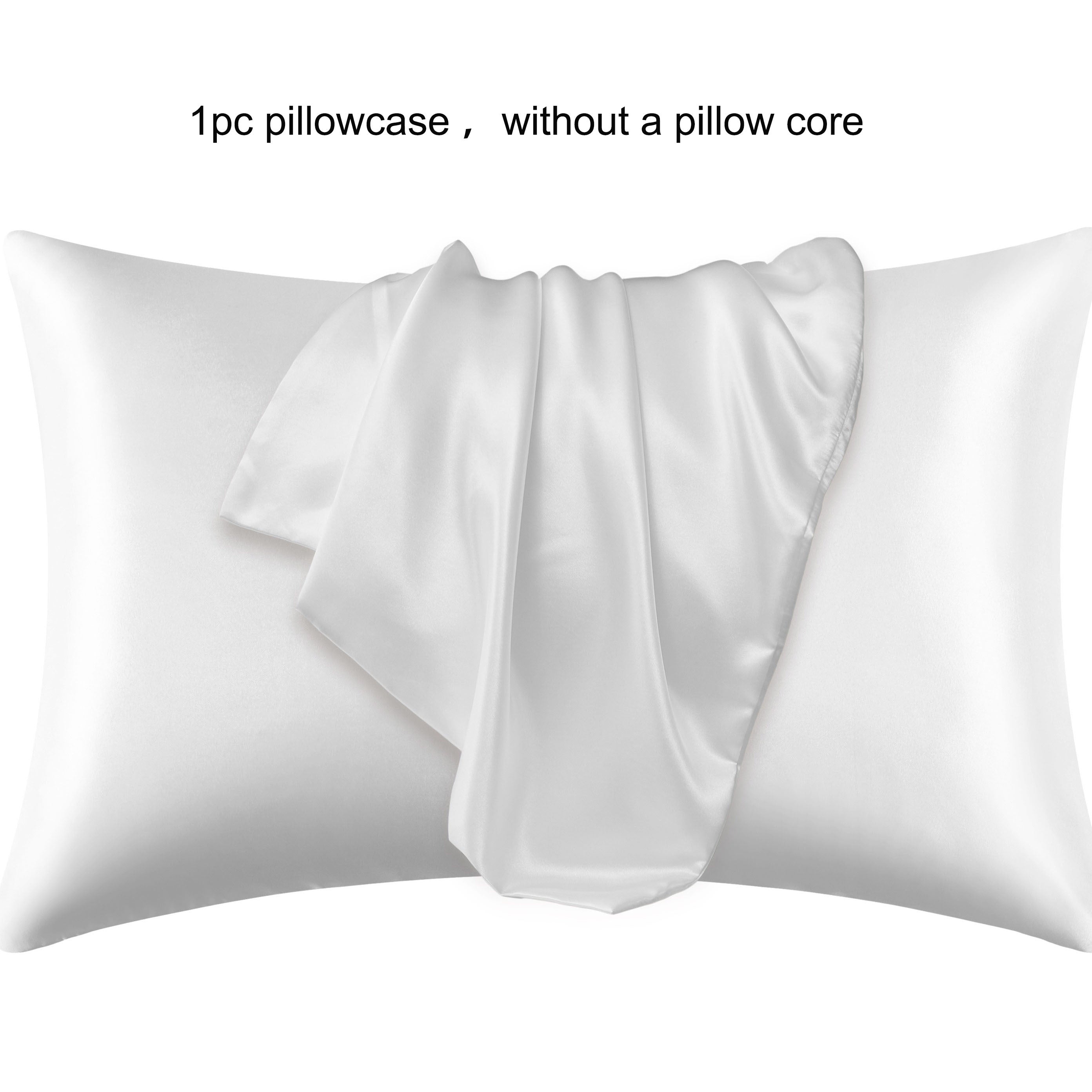 Satin Pillowcase with Envelope Closure Solid Colors for Bedroom RV Sleep