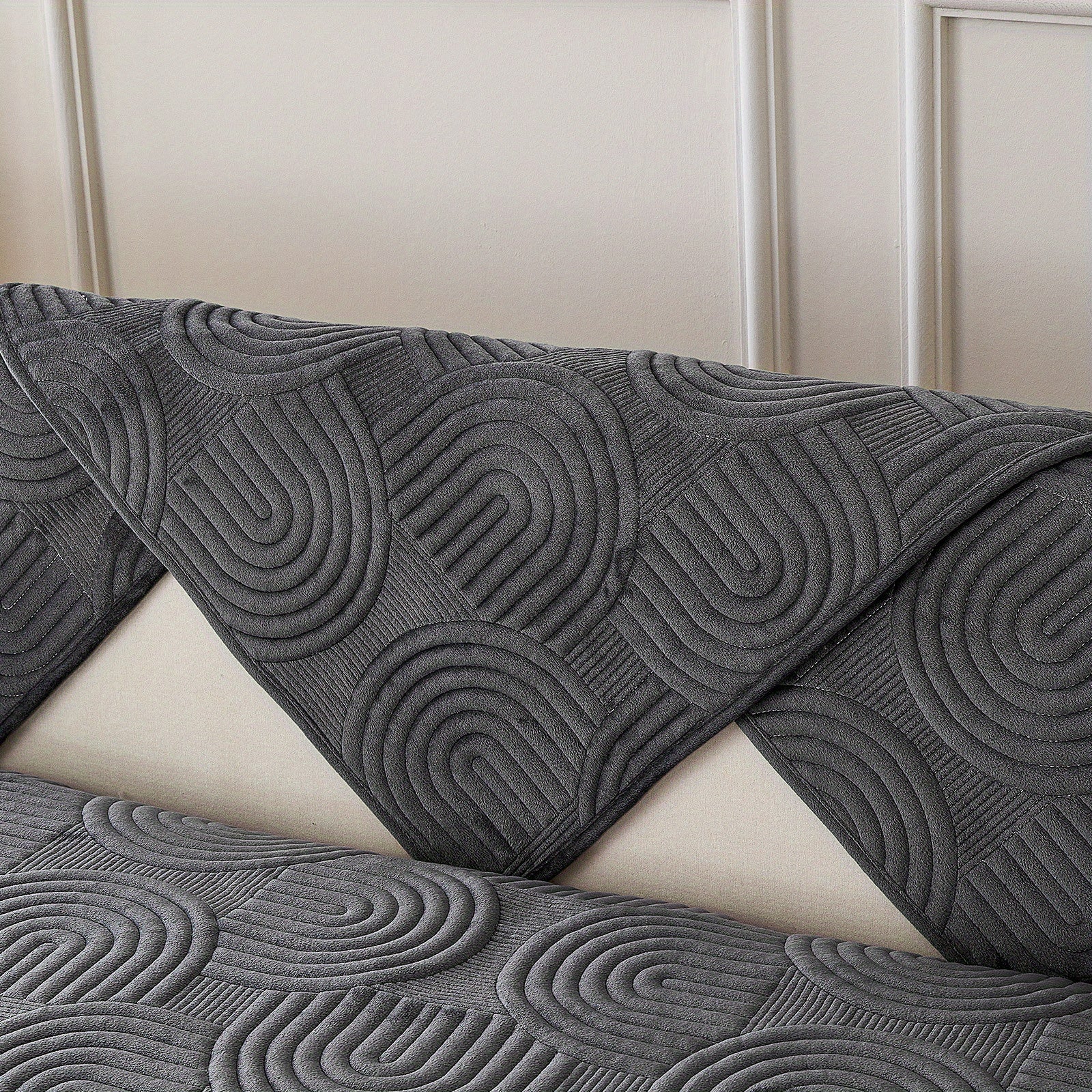 Чехол на мебель из молочного бархата с шерпой, противоскользящий, для защиты мебели, подходит для домашних животных