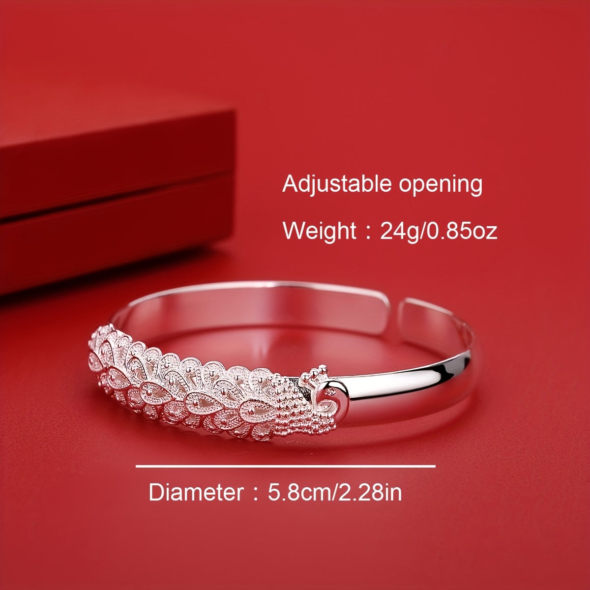 S999 kumush to'yingan tovuq yurak sutrasi ochiq bilaguzuk, qiz do'stlar uchun ideal bo'lgan zamonaviy va moslashuvchan mustahkam ochiq bilaguzukdir.