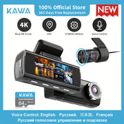 4K Dual Dash Cam Front and Rear WiFi Night Vision GPS Loop Recording 64GB