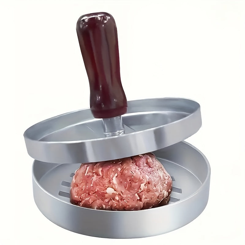 Non-Stick Metal Burger Press Patty Maker for Beef Cheese Veggie BBQ