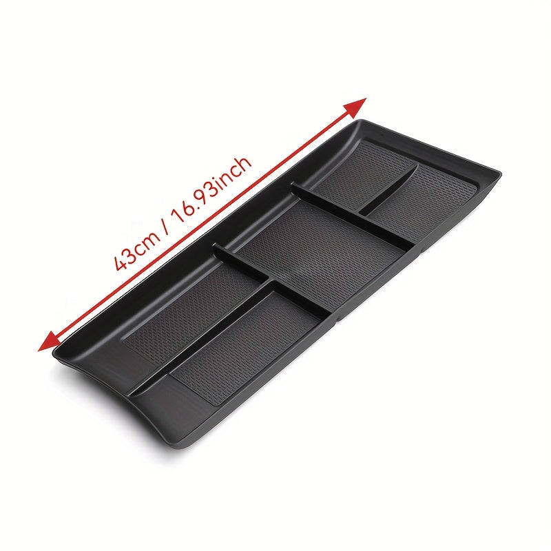 Center Console Storage Box Tray TPE Multi-Compartment Organizer for Vehicle