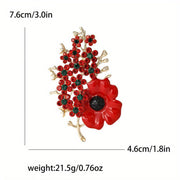 Women’s Christmas Brooch Enamel Pin with Red and Green Accents Irregular Shape