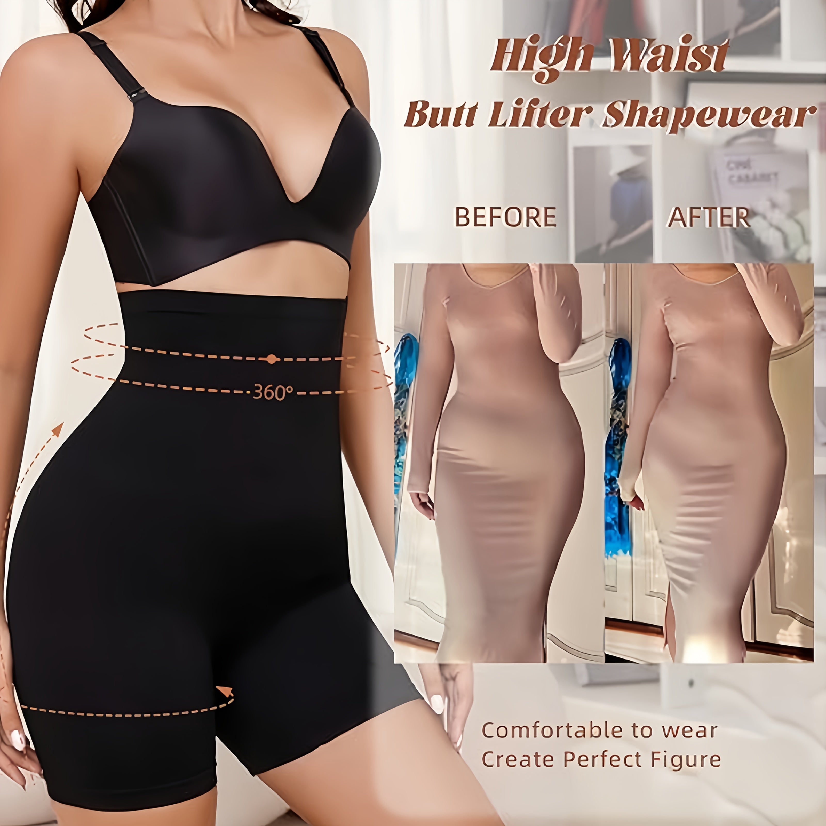 High-Waist Seamless Shapewear Shorts for Women Tummy Control Butt Lift Postpartum Compression All-Season