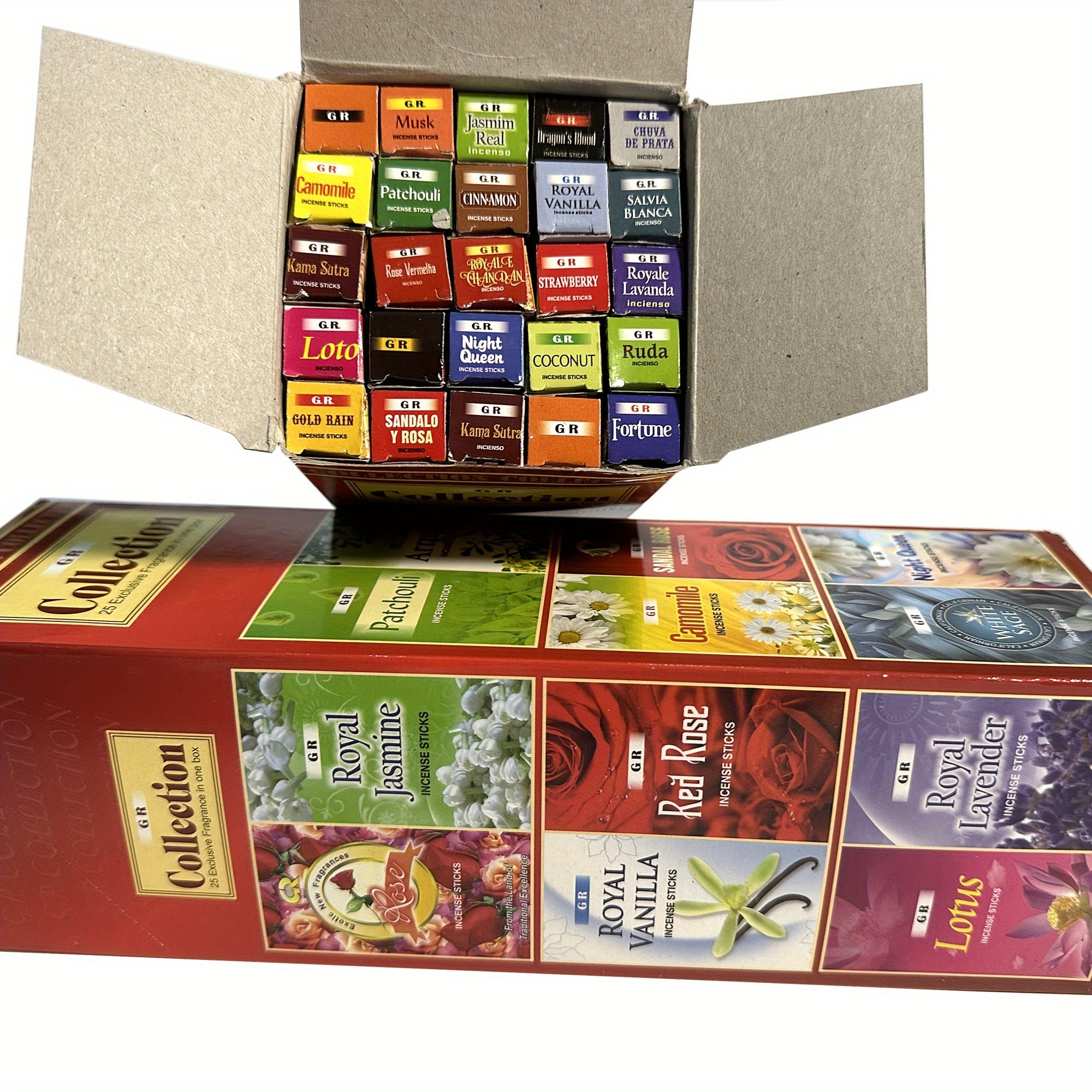 25pcs Incense Sticks Aromatic Bamboo Variety Pack for Meditation and Air Freshening