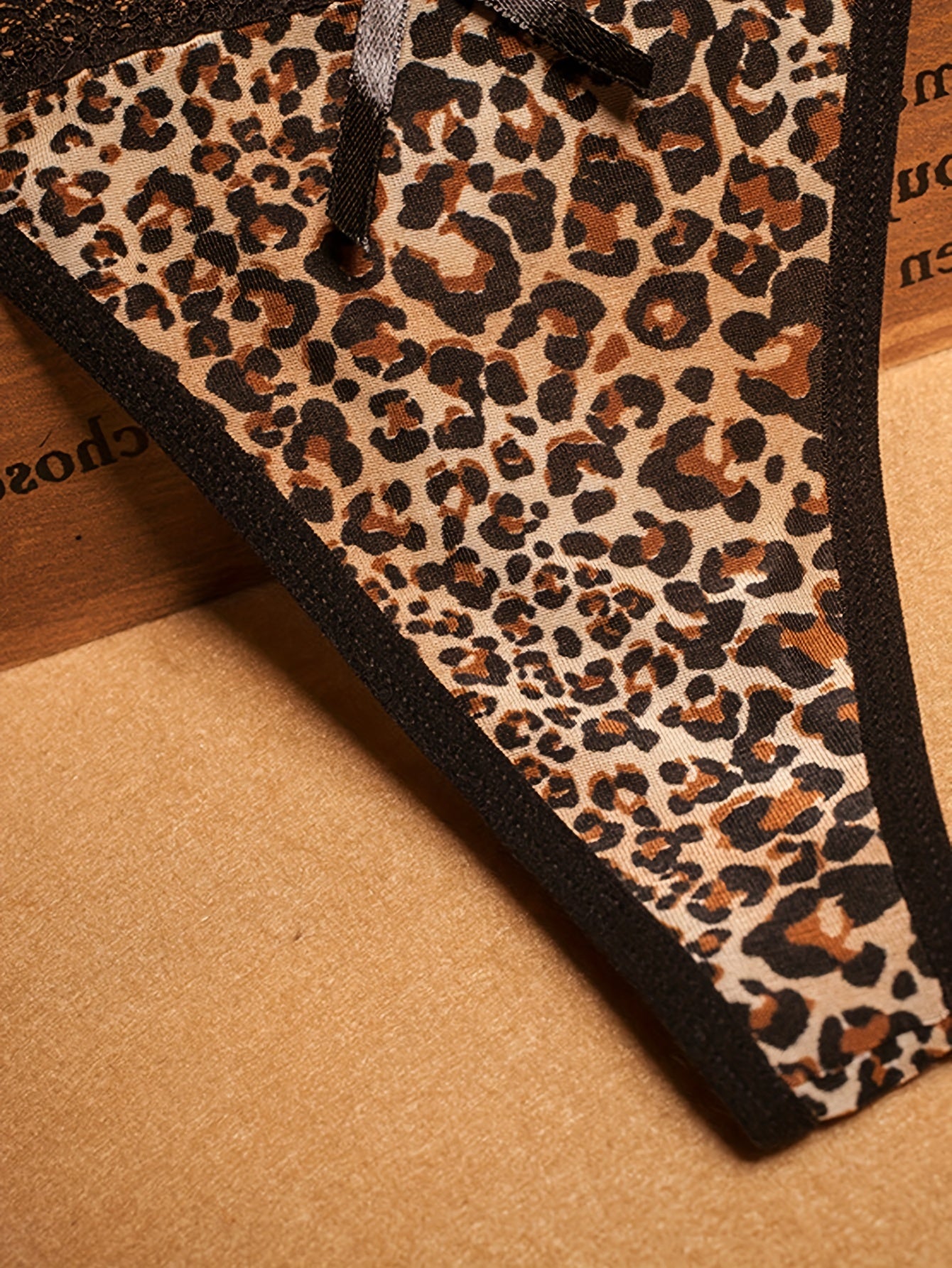 Women's Low Waist Leopard Print Lingerie Intimates