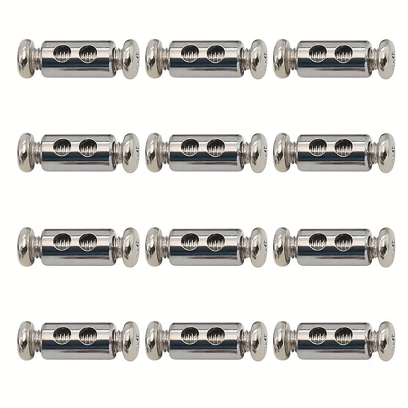 12pcs Metal Wire Rope Clamps Adjustable Locking Clips for Cables and Decorations