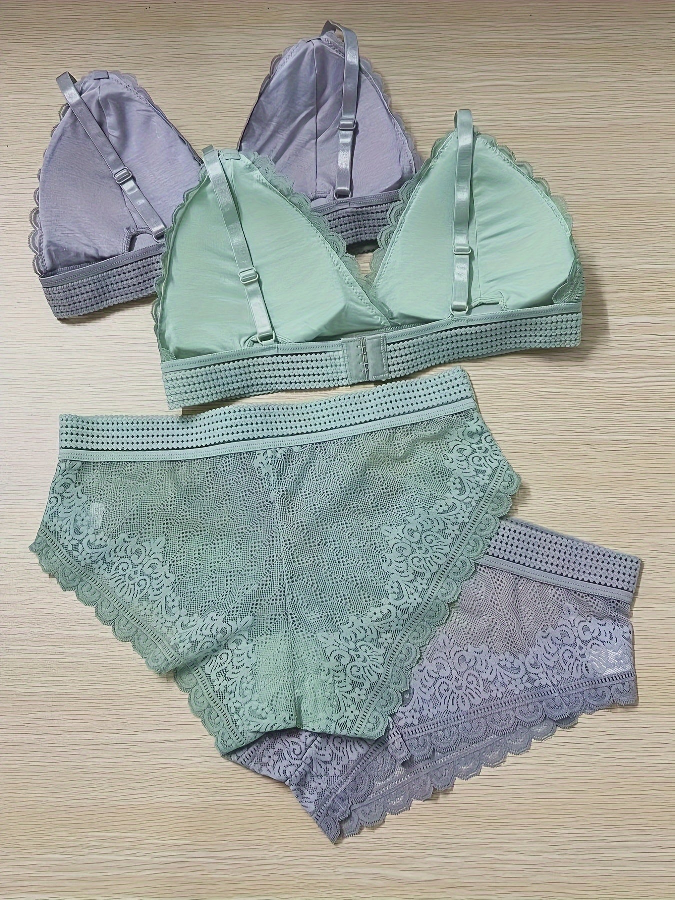 Women's Lace Cami Bra and Panties Lingerie Set Two-Piece