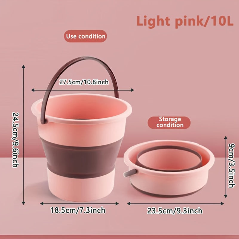 Telescopic Folding Bucket Multi-Use Collapsible Plastic with Handle for Fishing Car Wash