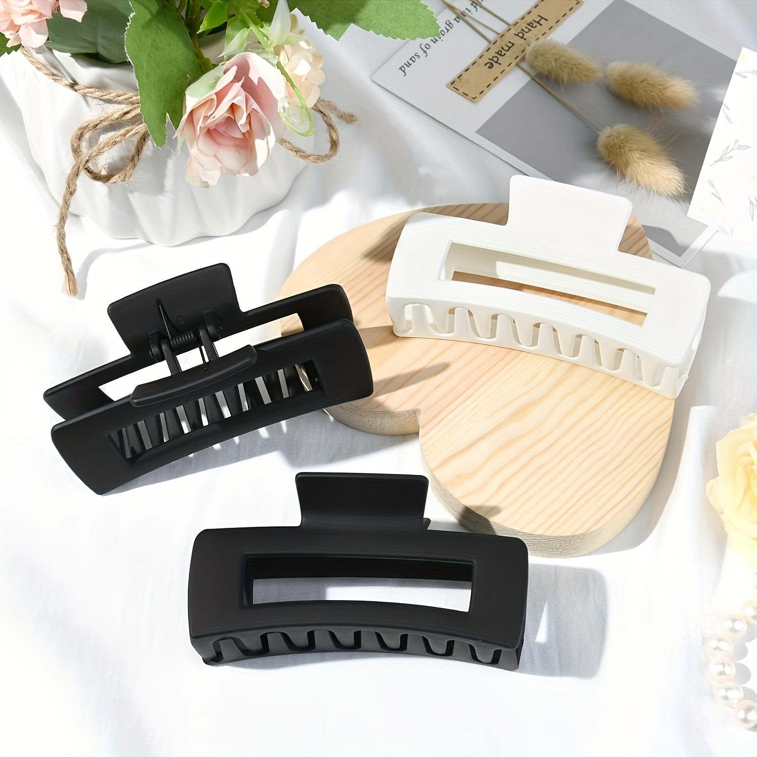 18-Piece Bridal Hair Accessory Set with Scrunchies and Claw Clips for Bridesmaids