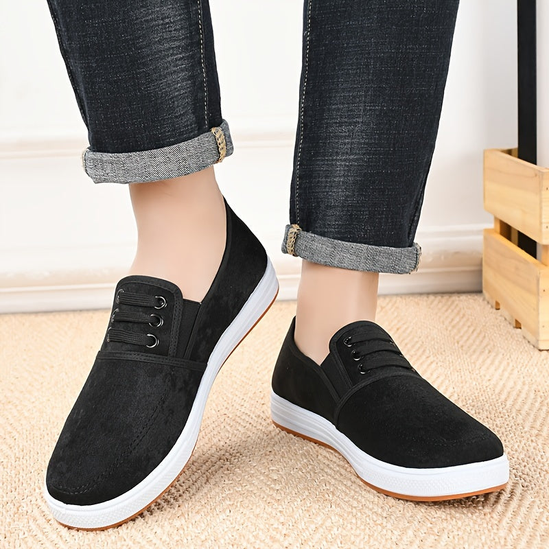 Мужские кожаные мокасины-слипоны для повседневной носки, тренировок, походов с резиновой подошвой